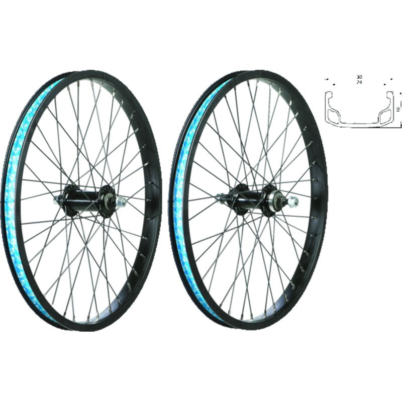 49North 18 BMX FLIP FLOP REAR WHEEL (FREEWHEEL / NUTTED)