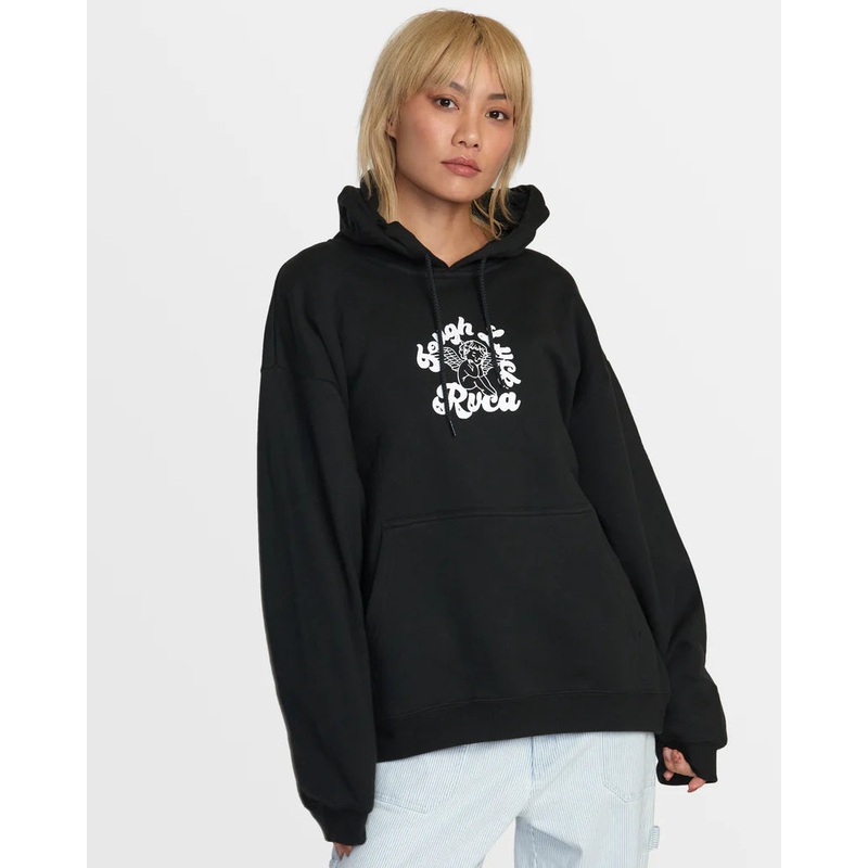 Women’s Tough Luck Hoodie|RVCA BLACK|XS|S|M|L