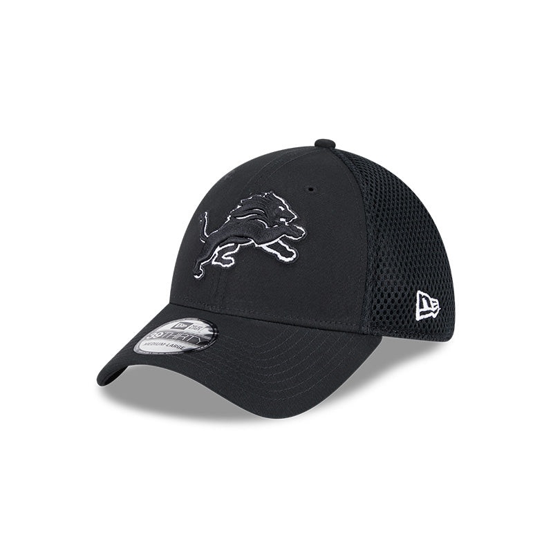 New Era Detroit Lions Black Main Neo 39THIRTY Flex Hat