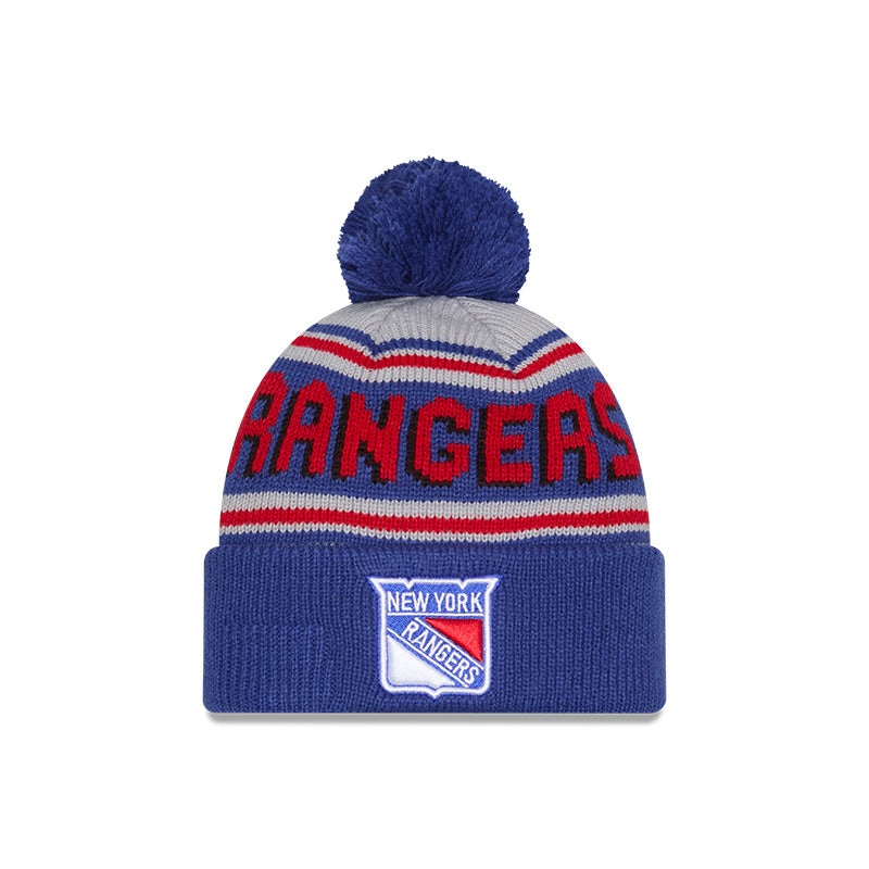 New Era New York Rangers Cuffed Knit Hat with Pom