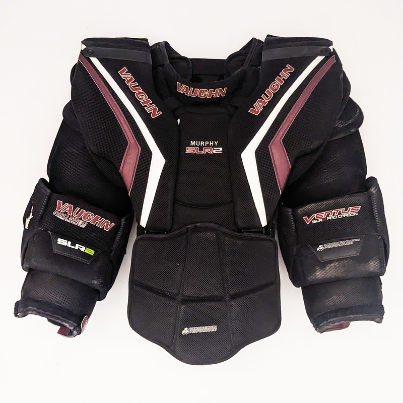 Vaughn SLR2 Pro Carbon – Used Pro Stock Goalie Chest Protector (Black/Maroon)