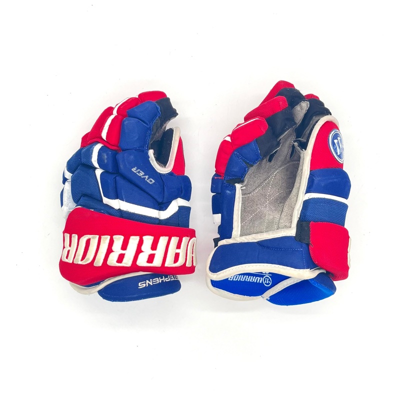 Warrior Covert QRL – Used NHL Pro Stock Glove – Mitchell Stephens (Blue/Red/White)