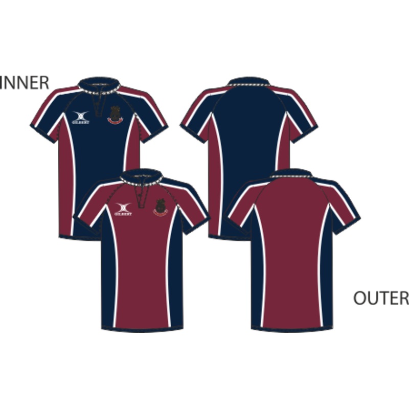 Duke of York Royal Military School Junior’s Navy / Maroon Standard Reversible S/S Shirt