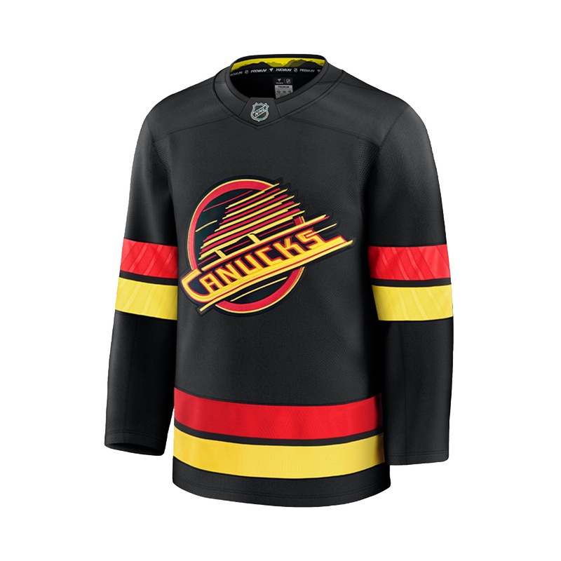 Fanatics Premium Senior Alternate Jersey – Vancouver Canucks Black Third Skate