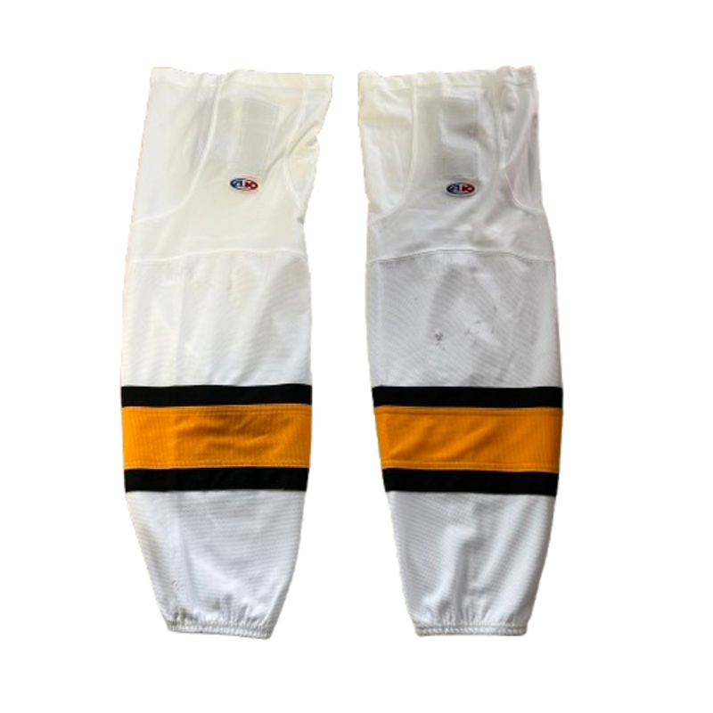 OHL – Used Athletic Knit Hockey Socks (White/Yellow/Black)