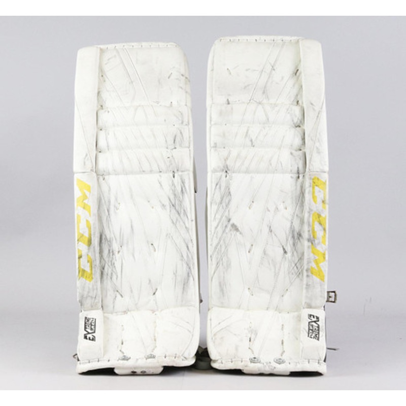 35 – CCM Extreme Flex 4 White Pads – Veini Vehilainen Columbus Blue Jackets #2