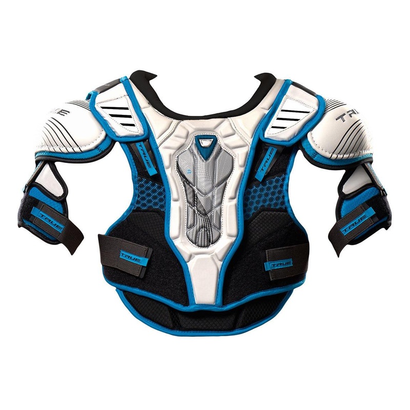 AX9 Shoulder Pads  – Junior|S|M|L|Black/Black/White