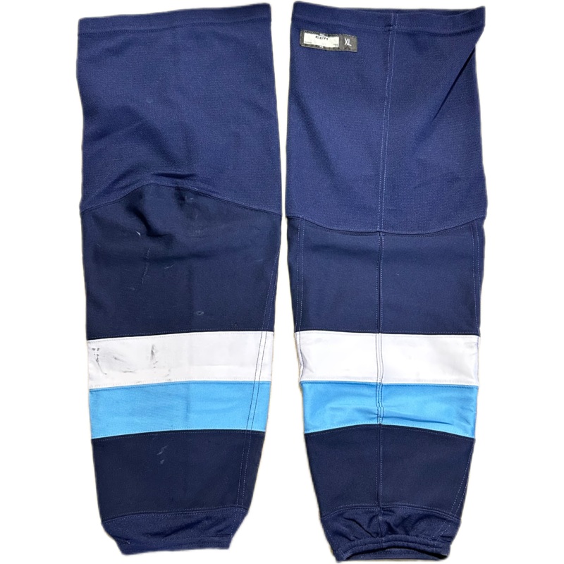 AHL – Used CCM Pro Stock Socks (Navy/White/Blue)