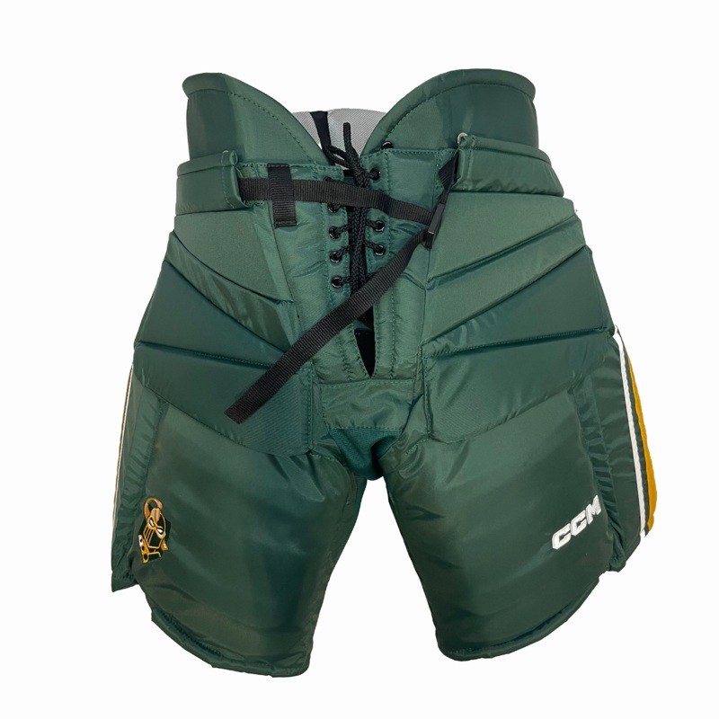 CCM HPG12A – Pro Stock Hockey Goalie Pants (Green/Yellow/White)
