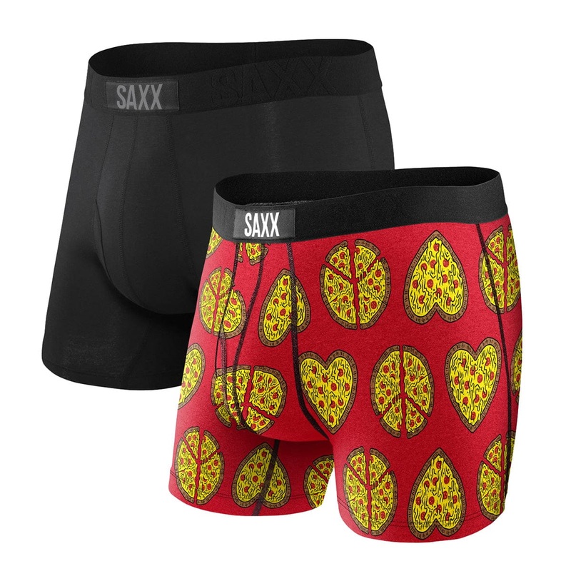 Saxx Vibe Boxers – Piece & Love / Black (2 Pack)