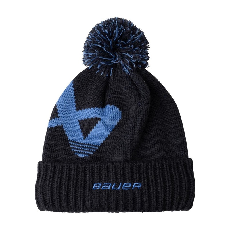 Bauer Intarsia Knit Pom Yth Navy