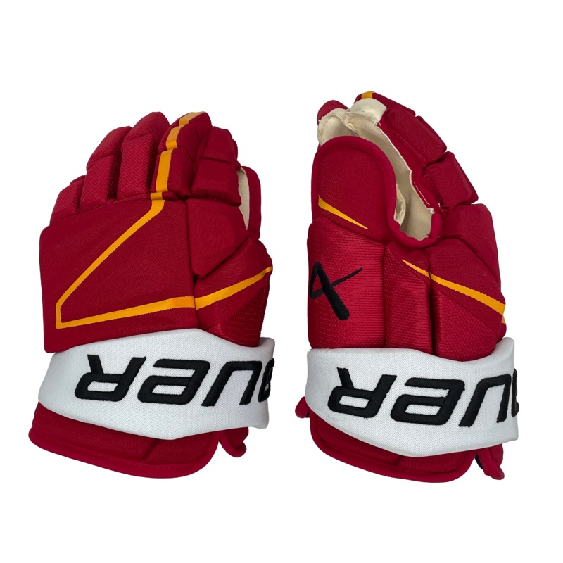 Bauer Vapor Hyperlite – NHL Pro Stock Glove – Trevor Lewis (Red/Yellow/White)