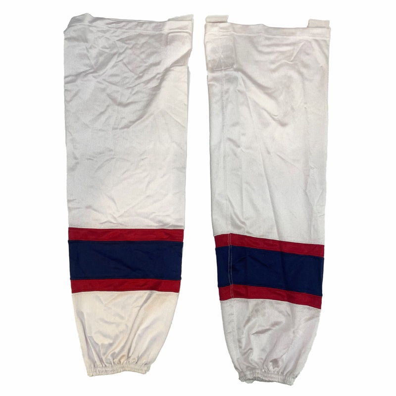 Team USA Used Hockey Socks (White/Red/Navy)
