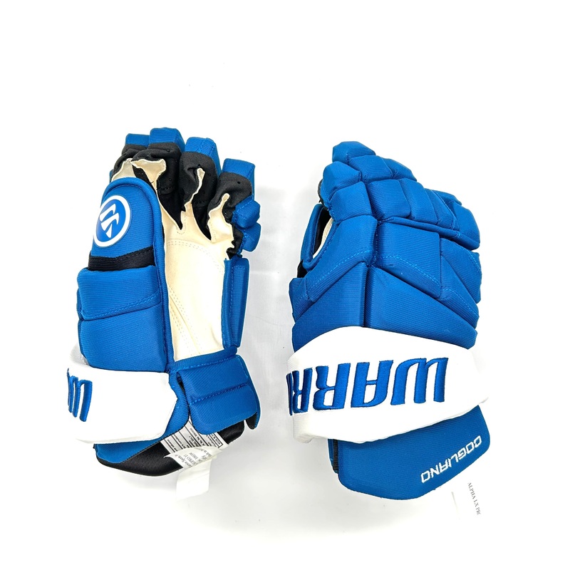 Warrior Alpha LX Pro – NHL Pro Stock Glove – Andrew Cogliano (Blue/White)