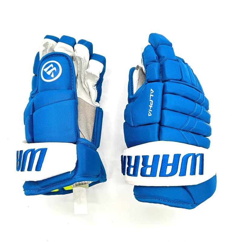Warrior Alpha DX – NHL Pro Stock Glove – Colorado Avalanche (Blue/White)