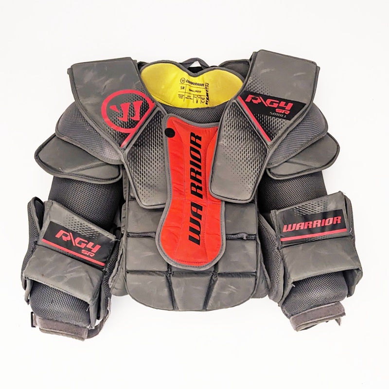 Warrior Ritual G4 – Used Pro Stock Goalie Chest Protector (Grey/Red)