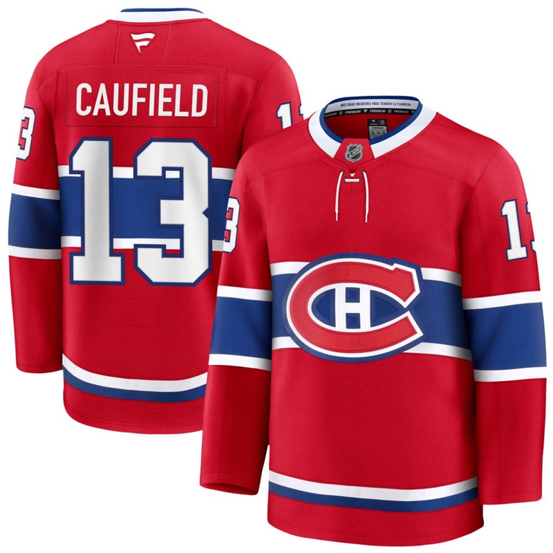 Fanatics Premium Senior Home Jersey – Montreal Canadiens Cole Caulfield