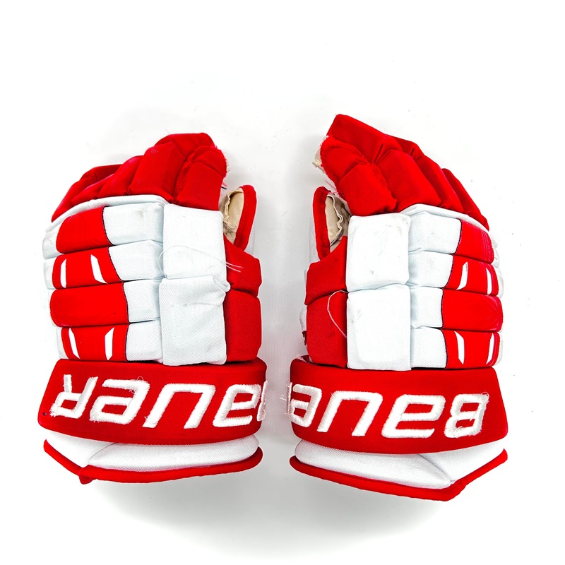 Bauer Pro Series – Used Pro Stock Glove (White/Red)