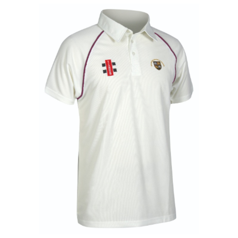 Bradford Grammar School Adult’s Ivory / Maroon Matrix Shirt