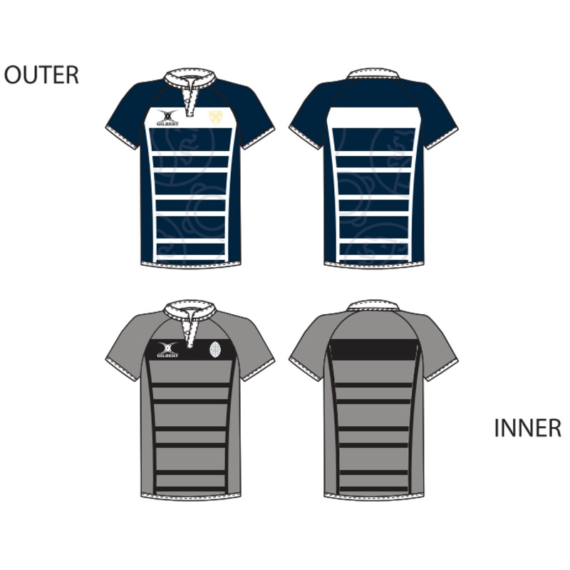 Durham Cathedral Schools Foundation  Navy / Grey  Reversible S/S Shirt – Poole House