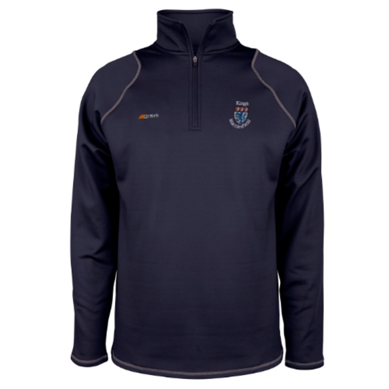 Kings School Macclesfield Hockey Mens Adult’s Dark Navy Unbranded Quest 2 1/4 Z Fleece-Senior