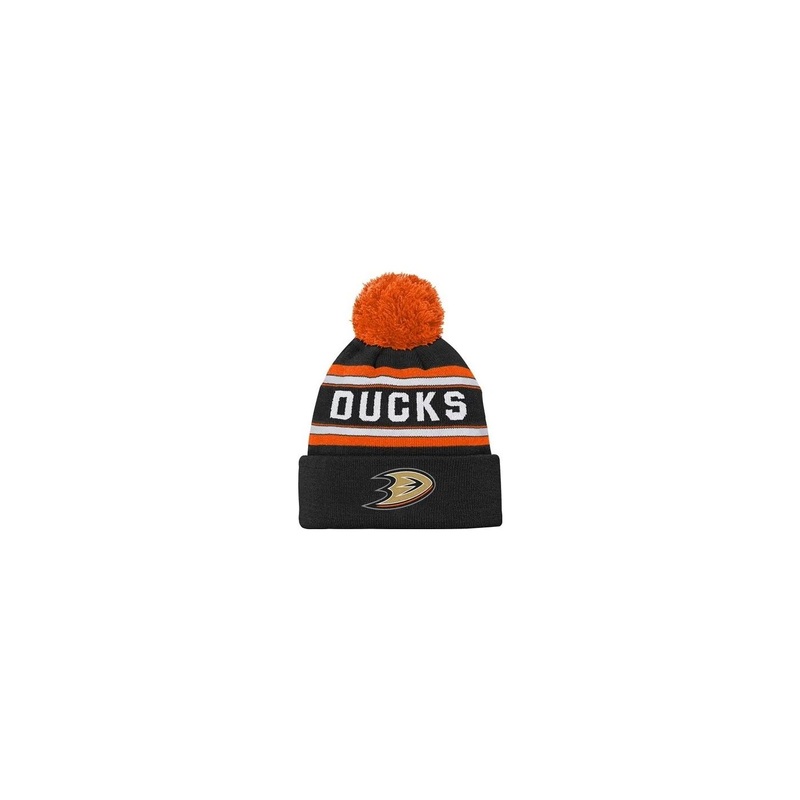 Outerstuff Hat Jacquard Pom Beanie Anaheim Ducks