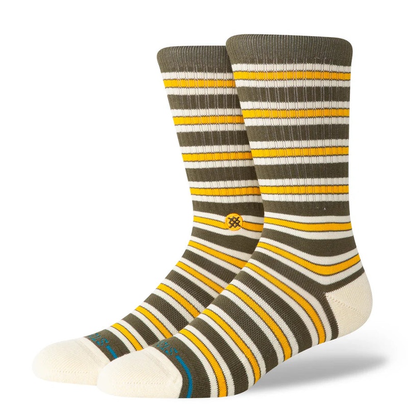 Stance Ollie Crew Socks|OLIVE|M|L