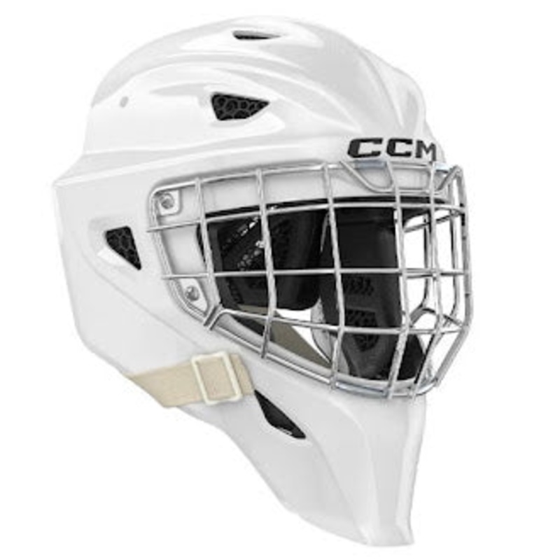 CCM Axis XF – New Pro Stock Goalie Helmet (White)