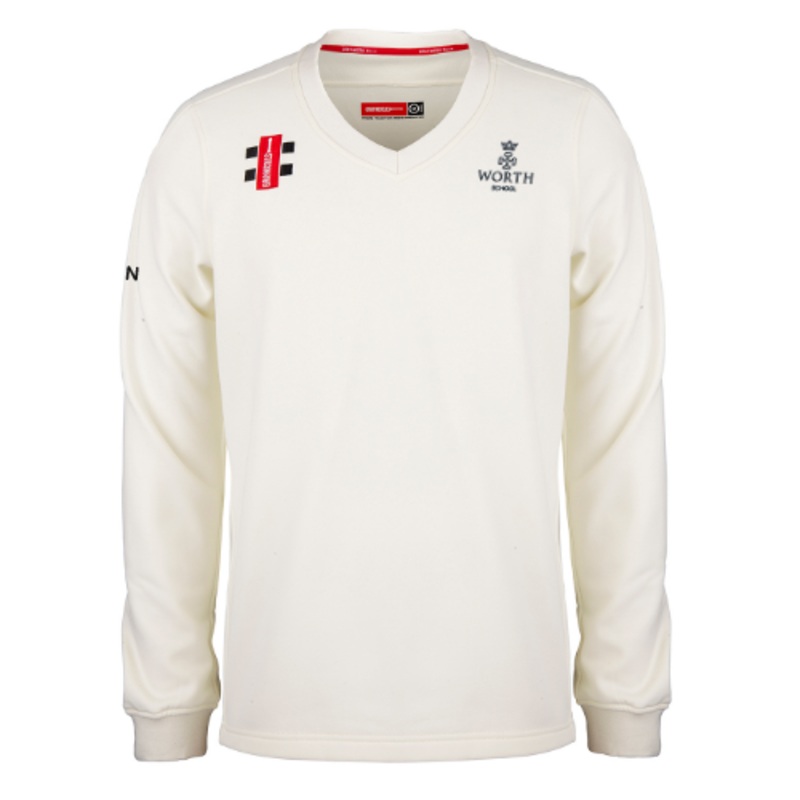 Worth School Adult’s Ivory Pro Performance Match Sweater (INITIALS OPTIONAL)