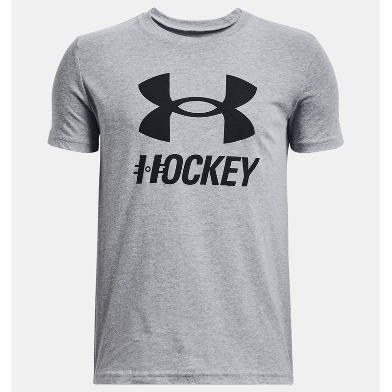 Youth UA Hockey Short Sleeve|STEEL LIGHT HEATHER|S|M|L|XL