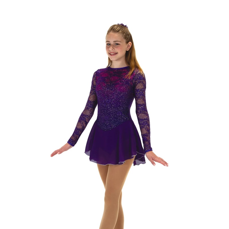 Jerrys Skating World Amethyst Rose Dress