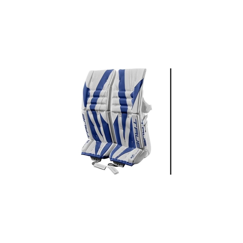 TRUE Goalie Leg Pads Catalyst 7X3 Int White/Blue