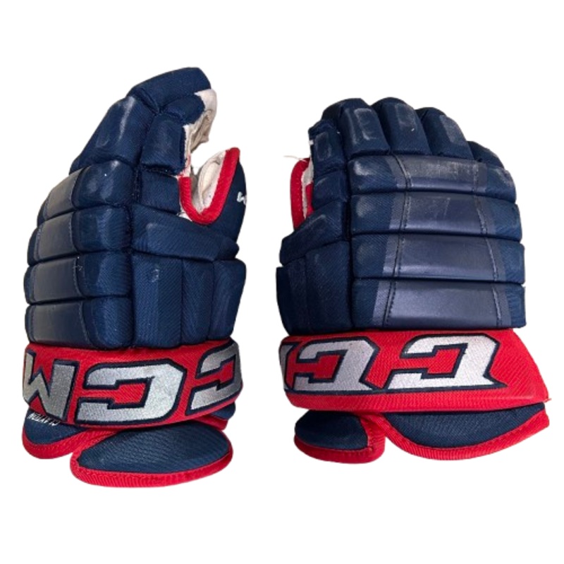 CCM HG97 – Used Pro Stock Hockey Gloves (Navy/Red)
