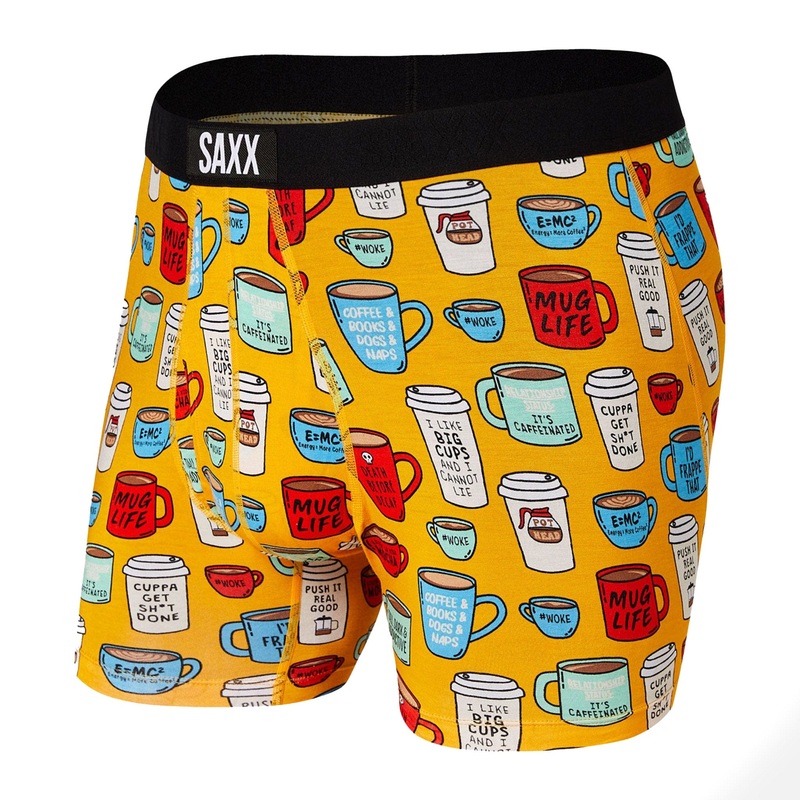 Saxx Ultra Boxers – Yellow Mug Life