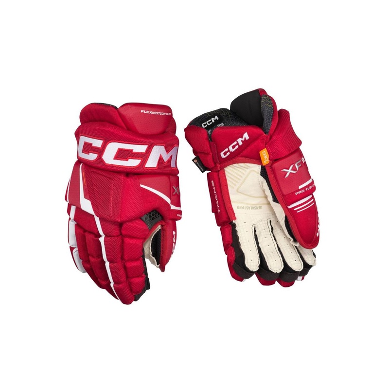 CCM Glove Tacks XF Pro Sr Red/White