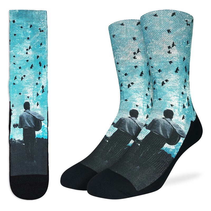 Men’s Bob Dylan, Playing Guitar Socks