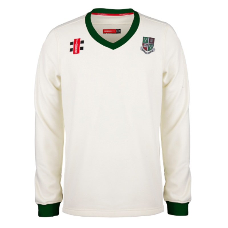 Woodhouse Grove School Child’s Ivory / Green Pro Performance Match Sweater