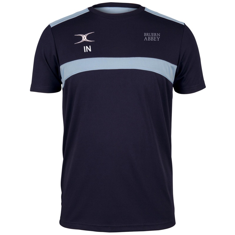 Bruern Abbey School Adult’s Dark Navy / Sky Photon S/S Tee Shirt-Senior