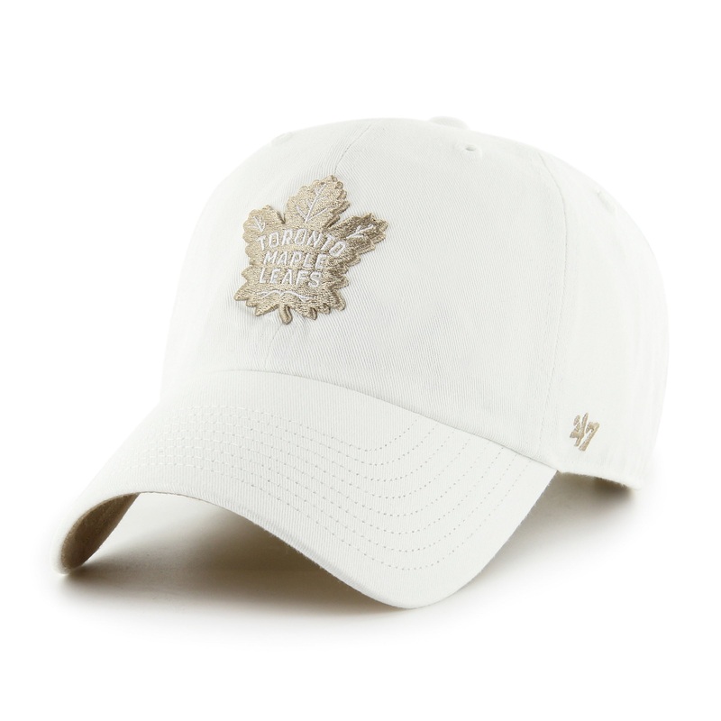 Toronto Maple Leafs White Noise Logo Clean Up Adjustable Hat