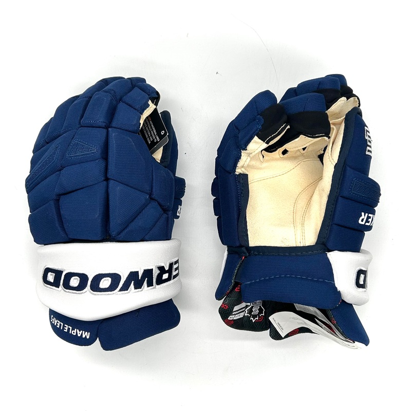 Sherwood Rekker Legend Pro – NHL Pro Stock Glove – Pro Palm – Toronto Maple Leafs (Blue/White)