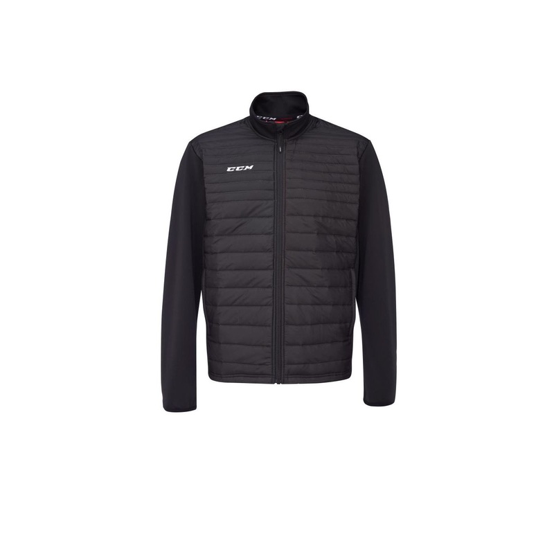 CCM Jacket Team Quilted Yth Black