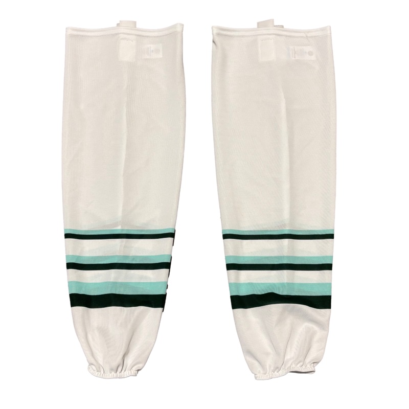 Bauer – New Hockey Socks (White/Forest Green/Oceanic Blue)