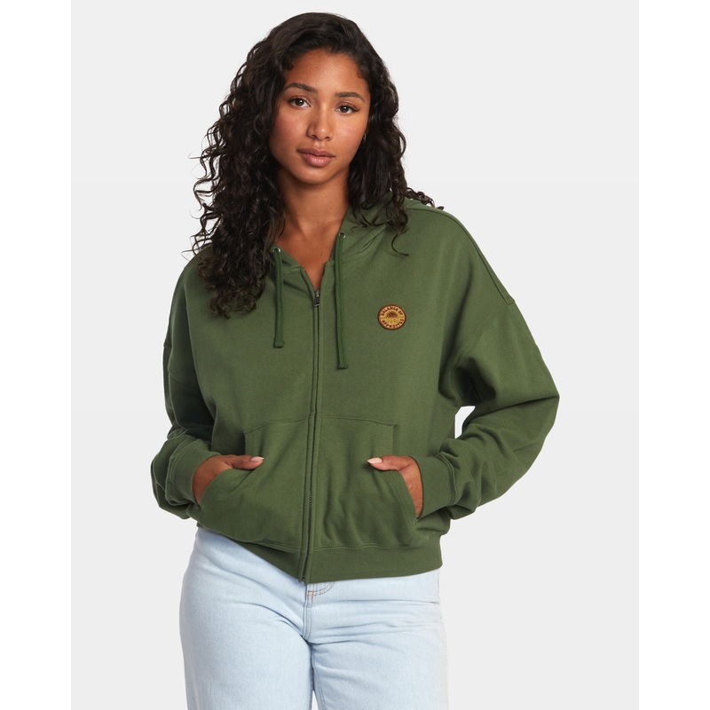 Women’s Court Zip-Up Hoodie|LEAF|CARAMEL|S|M|L|XL