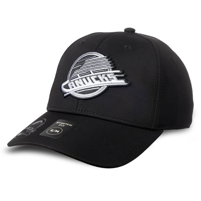 American Needle NHL E-Boss Platinum Stretch Hat –  Vancouver Canucks Skate