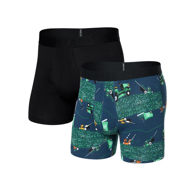 DropTemp Cooling Cotton (2 Pack) Boxer Brief – Buzzcut/Black