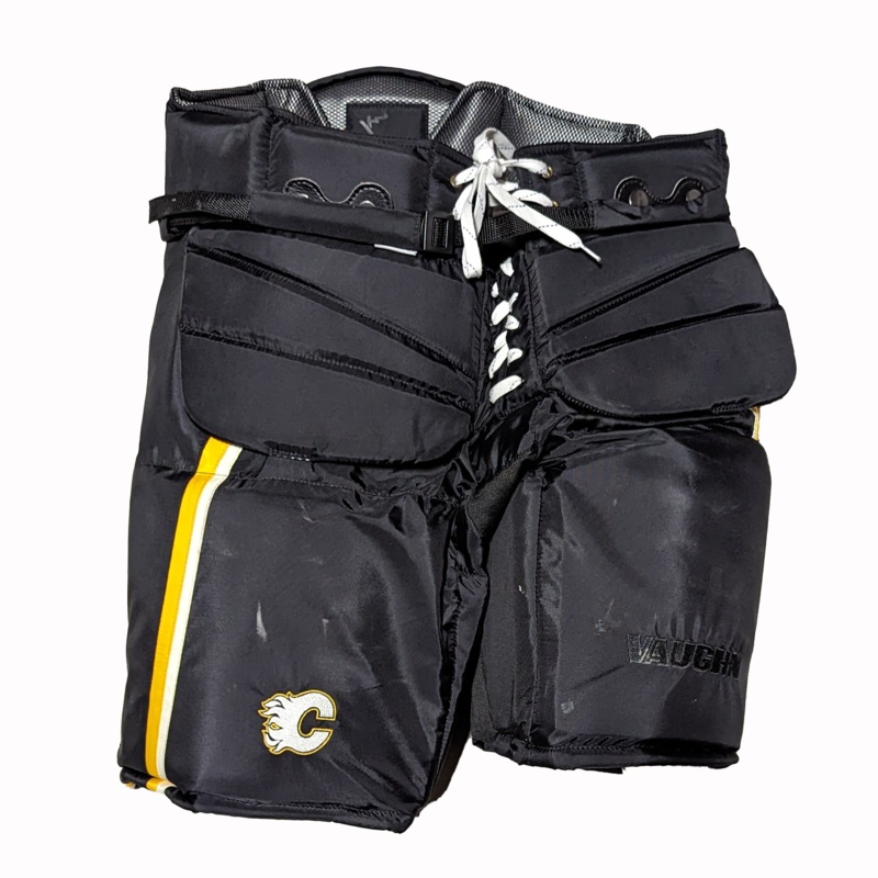 Vaughn Custom – Used NHL Goalie Pant (Black/White/Yellow)