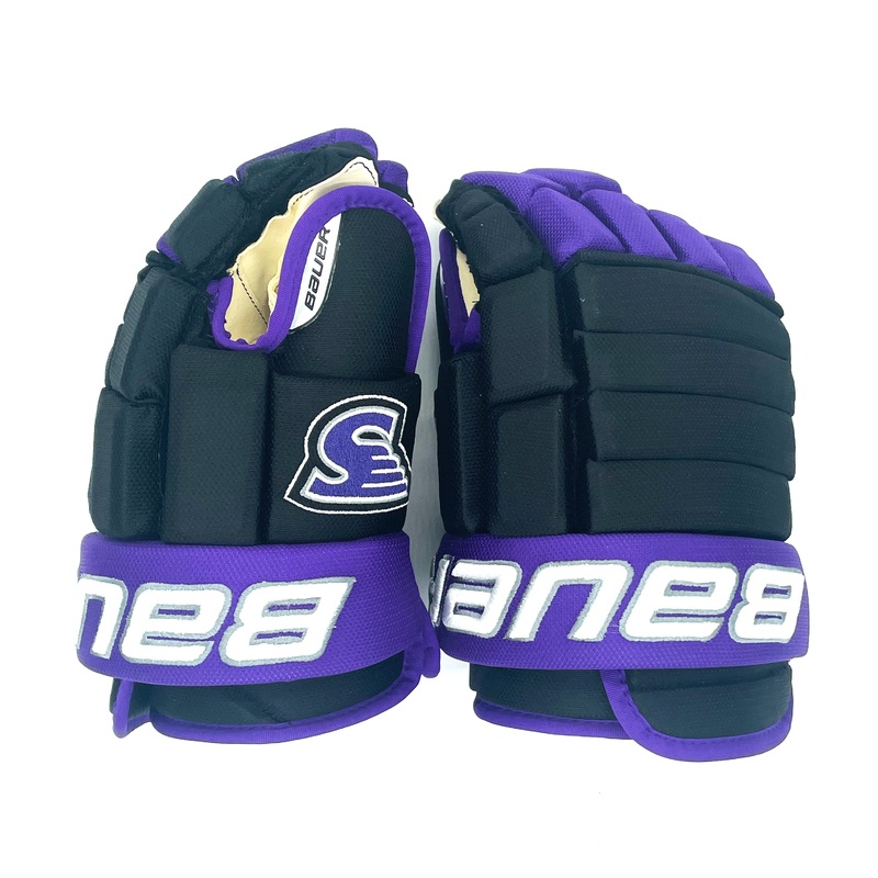 Bauer Pro Team Gloves – NCAA Pro Stock (Black/Purple)