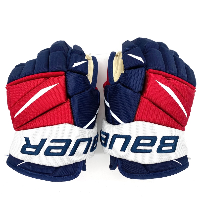 Bauer Vapor 2X Pro – Used NHL Pro Stock Glove – Washington Capitals – Dmitry Orlov (Navy/Red/White)
