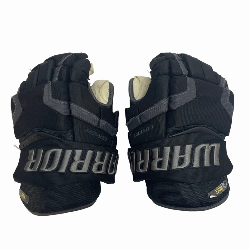 Warrior Covert – Used ECHL Pro Stock Glove (Black/Grey)