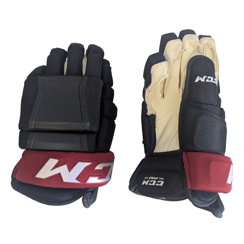 CCM HG97 – NHL Pro Stock Glove – Arizona Coyotes (Black/Burgundy)